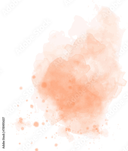 Subtile salmon watercolor splash textured abstract background for for poster, print, home decoration, menu cover, invitation, design template.
