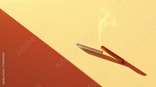 A minimalist style of the dangers of smoking © Media Srock