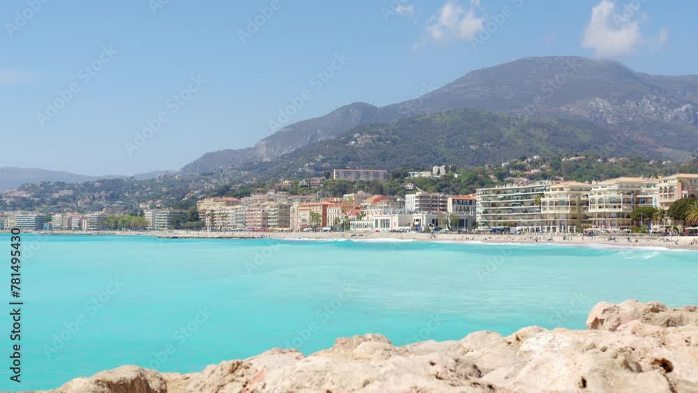 Sunny Mediterranean Coastline on Cote D Azure Sunny Mediterranean Coastline on Cote D Azure
