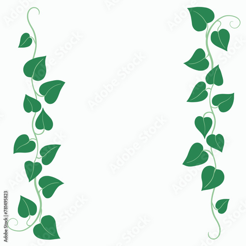 Floral ivy drawing decorative ornament flat design. © tanarch