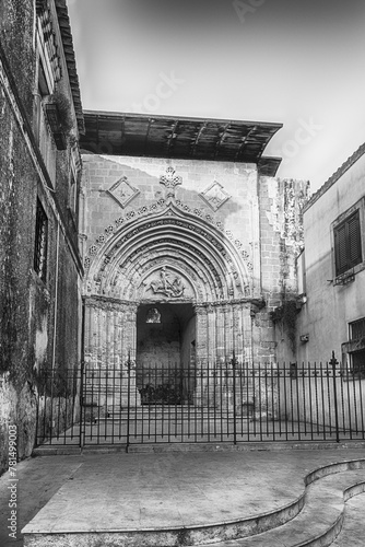 Gothic-Catalan portal of San Giorgio Vecchio Church, Ragusa, Italy