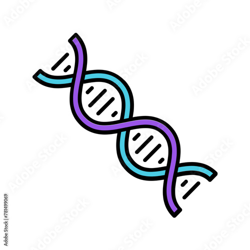 DNA icon. fill color icon