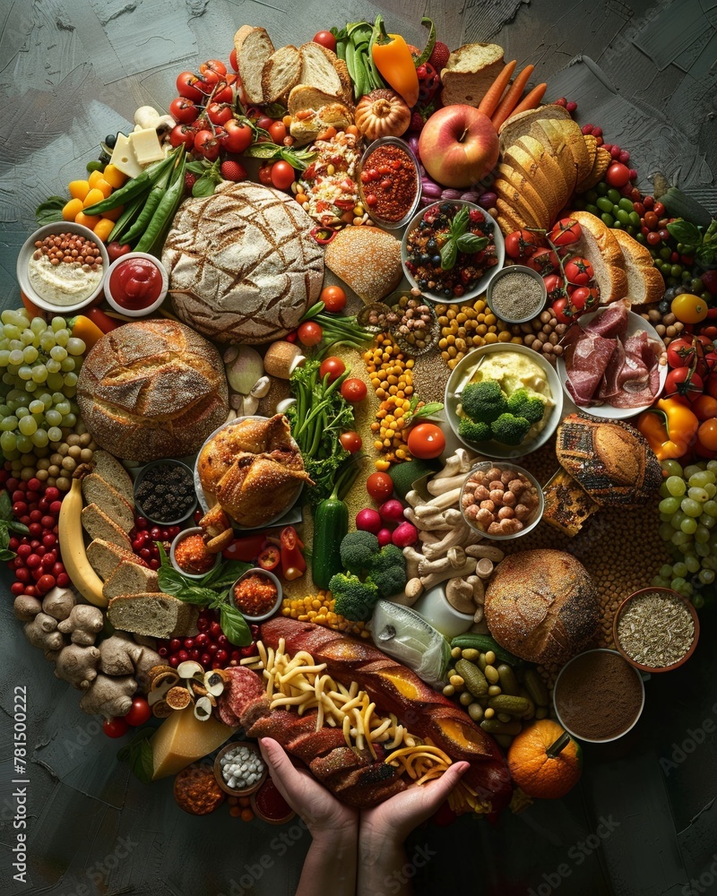 various food items representing different countries on World Food Day Create an immersive image that conveys the joy and richness of global cuisine various food items representing different countries on World Food Day Create an immersive image that conveys the joy and richness of global cuisine