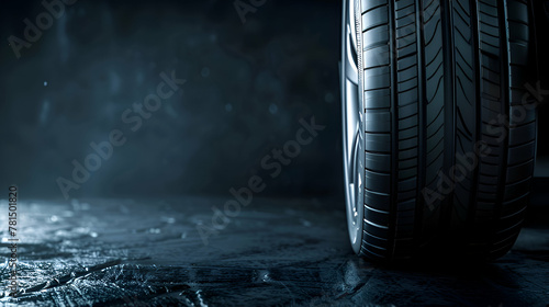 tire close up, car tire wheel isolated  photo
