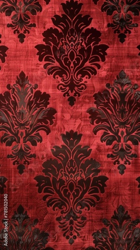 Elegance Unveiled: Red and Black Floral Harmony