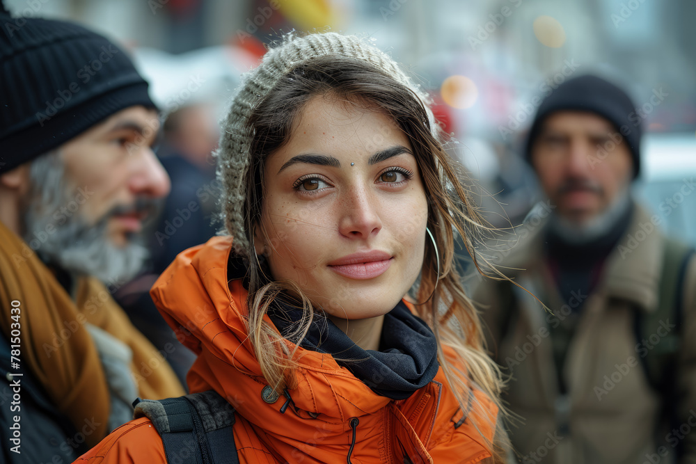 Community leaders organizing support networks for refugees, fostering solidarity and empowerment within displaced communities. Concept of community resilience. Generative Ai. Community leaders organizing support networks for refugees, fostering solidarity and empowerment within displaced communities. Concept of community resilience. Generative Ai.