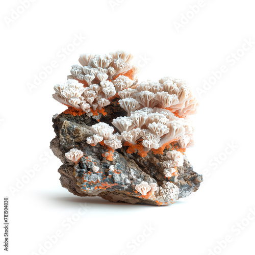Cluster of Corals on Top of Rock. Generative AI