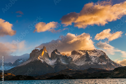 Dramatic dawn in Torres del Paine, Chile