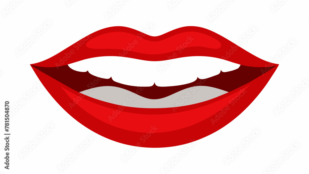 Human Mouth Vector Art Isolated on White Background