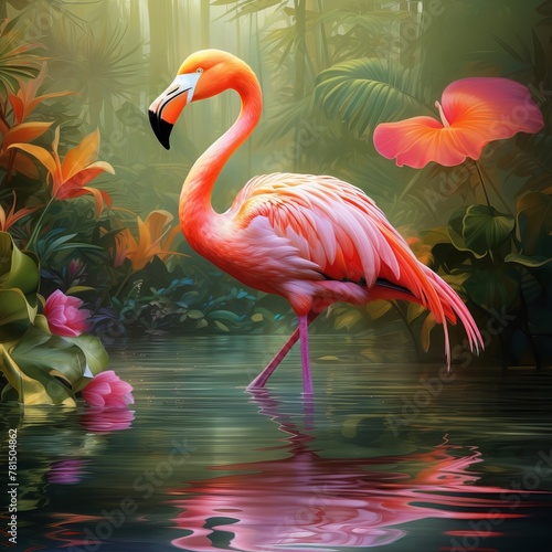 Flamingo Finesse  Graceful Images of Pink Avian Beauties