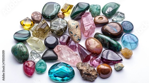 A collection of diverse stones up close