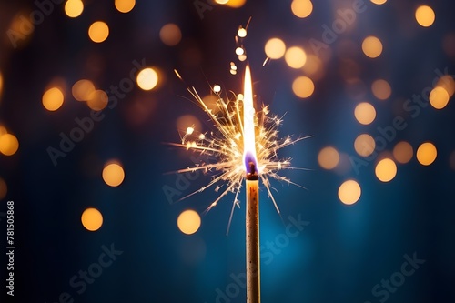 Burning sparkler with bokeh light background.Gleaming sparklers and fireworks glimmer of joy. Cheers to a prosperous new year new fireworks