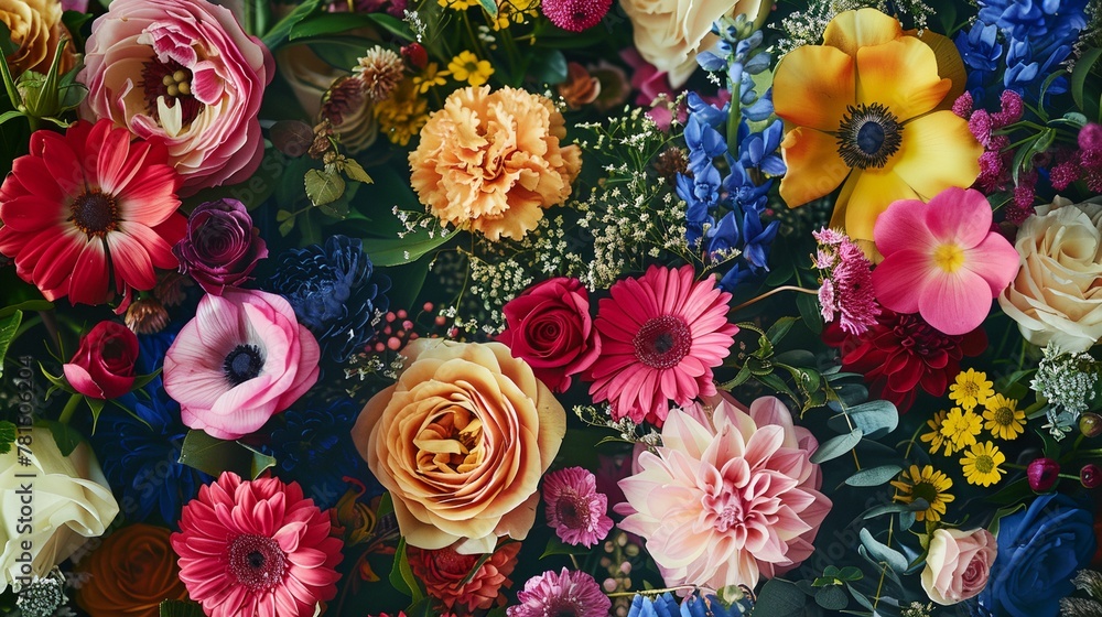 a bunch of flowers a bunch of flowers