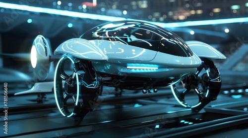 a futuristic flying vehicle © progressman