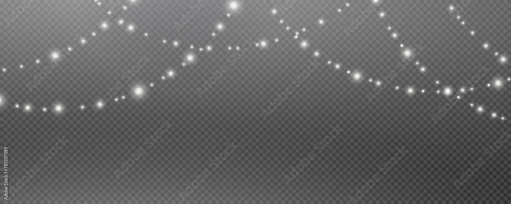 Christmas garland isolated on transparent background. Glowing colorful light bulbs with sparkles.Xmas, New Year, wedding or Birthday decor. Party event decoration. Winter holiday season element. Christmas garland isolated on transparent background. Glowing colorful light bulbs with sparkles.Xmas, New Year, wedding or Birthday decor. Party event decoration. Winter holiday season element.