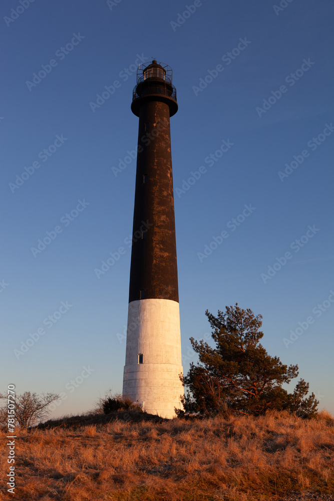 Sorve lighthouse on hilltop