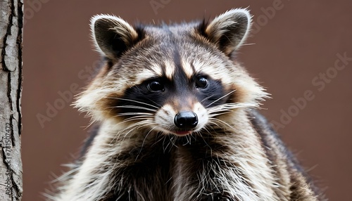 A-Raccoon-With-Its-Ears-Perked-Up-Listening-For-A-
