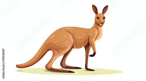 Kangaroo vector icon 2d flat cartoon vactor illustr