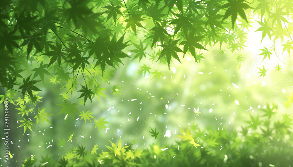 A gentle breeze rustles through the leaves, creating a soothing melody in the forest A gentle breeze rustles through the leaves, creating a soothing melody in the forest