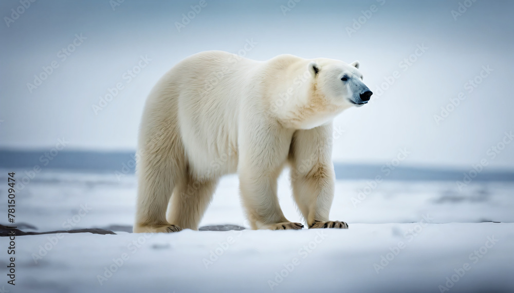 Fototapeta premium polar bear on the ice