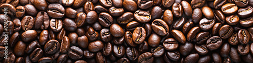 Coffee beans: Dark allure, aromatic journey, the essence of morning rituals, brewing vitality in every sip. photo