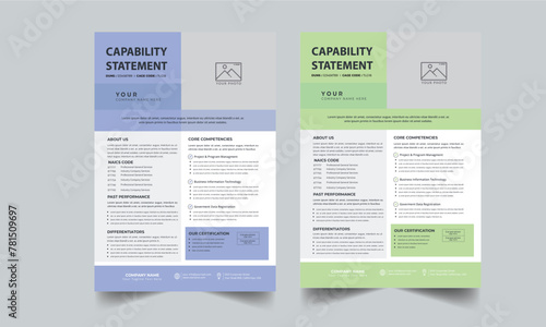 Capability Statement Template Design.