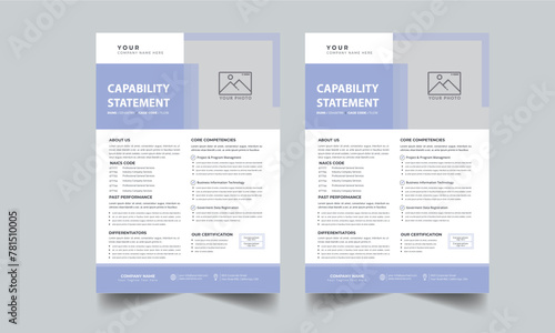 Capability Statement Template Design.
