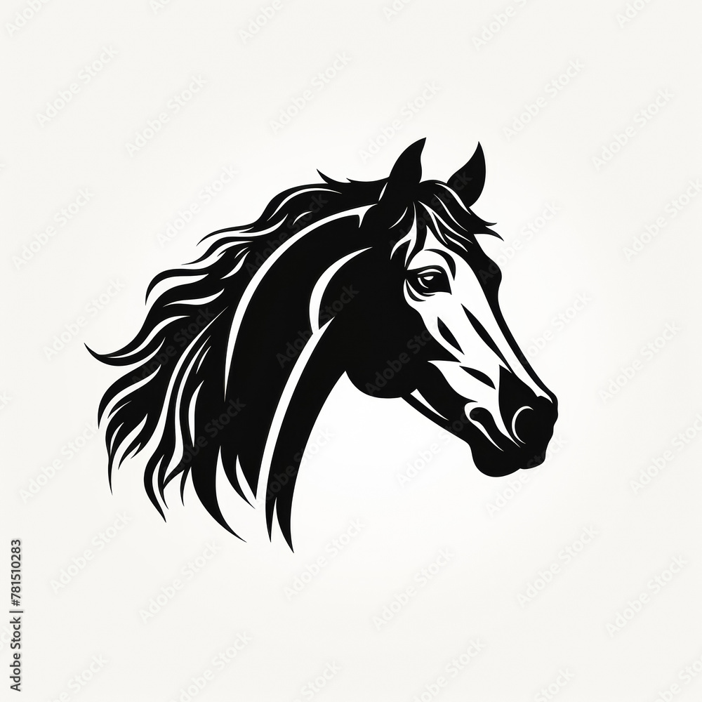 Logo illustration, vector, simple, Horse --no text --chaos 30 --style raw --stylize 250 Job ID: cda79c78-5e0c-4051-9979-a7bc2730a6bb