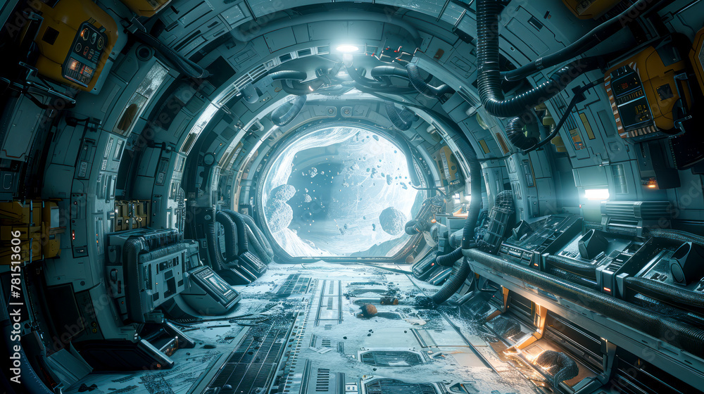 Exploring the Uncharted: Futuristic Spaceship Interiors in Unreal Engine Game Environment Concept Art