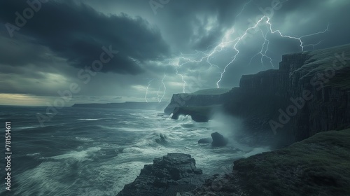 storm over the sea