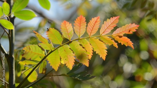 A leaf with blurred background