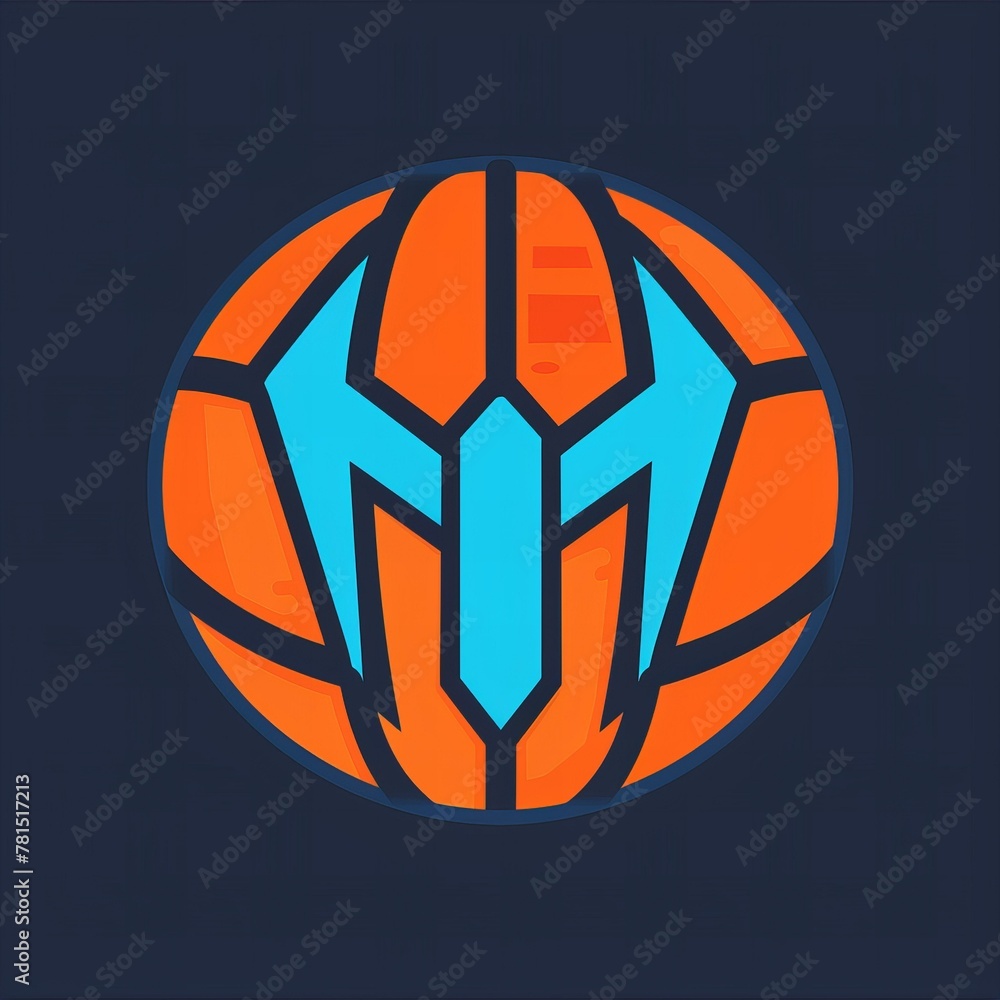 Obraz premium basketball ball on fire