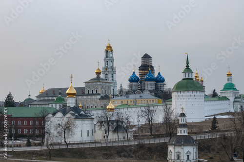 View from the observation deck at the the Great Trinity monastery in Sergiyev Posad, Russia