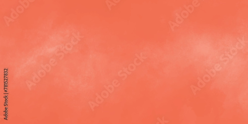 orange watercolor painting soft textured on wet white paper background. Painted red wall. Blank horizontal wallpaper. watercolor picture painting. vintage paper with space for text or image. 