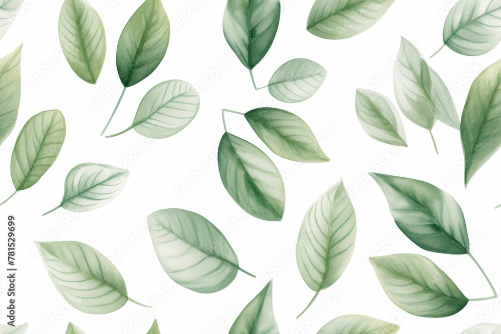 Seamless Green Leaves Pattern Seamless Green Leaves Pattern