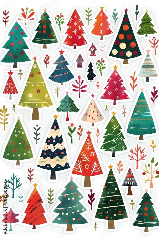 pattern with fir trees