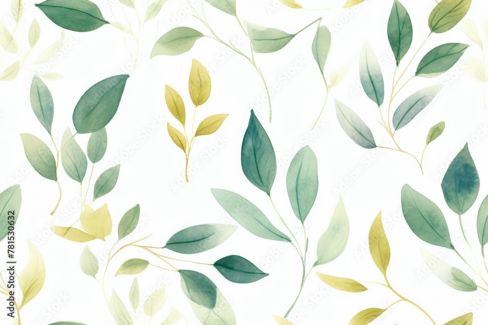 Elegant Watercolor Leaves Pattern Elegant Watercolor Leaves Pattern
