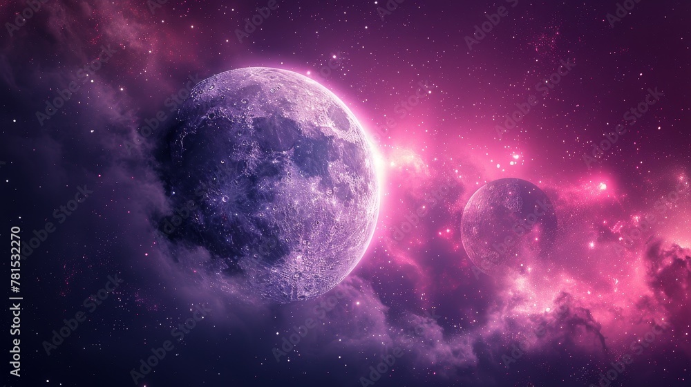 Fototapeta premium a futuristic space technology and galaxy
