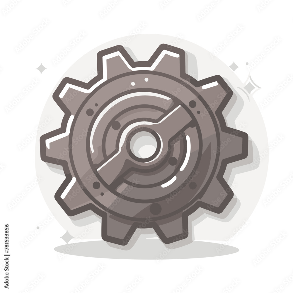 Cogwheel gear icon flat vector illustration Cogwheel gear icon flat vector illustration
