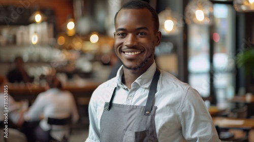 A Smiling Cafe Worker Portrait