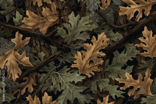 Autumn Leaves and Twigs Tapestry