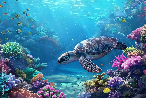 turtle swimming © Lemar