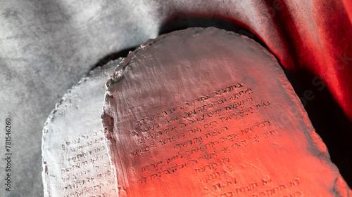 The tablets with the Ten Commandments of the Bible © de Art