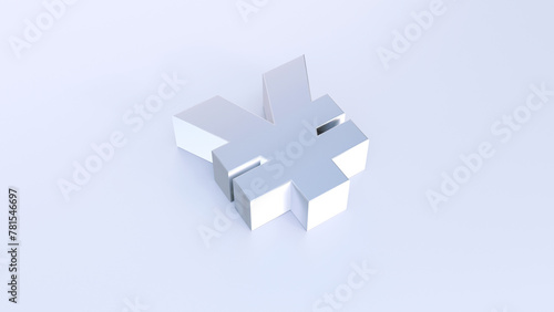 Yuan symbol icon on white background. Silver yuan symbol on white background.