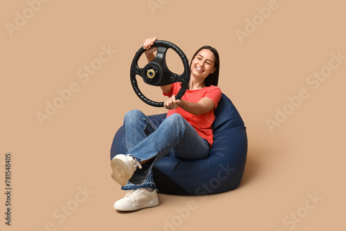 Beautiful young woman with ...