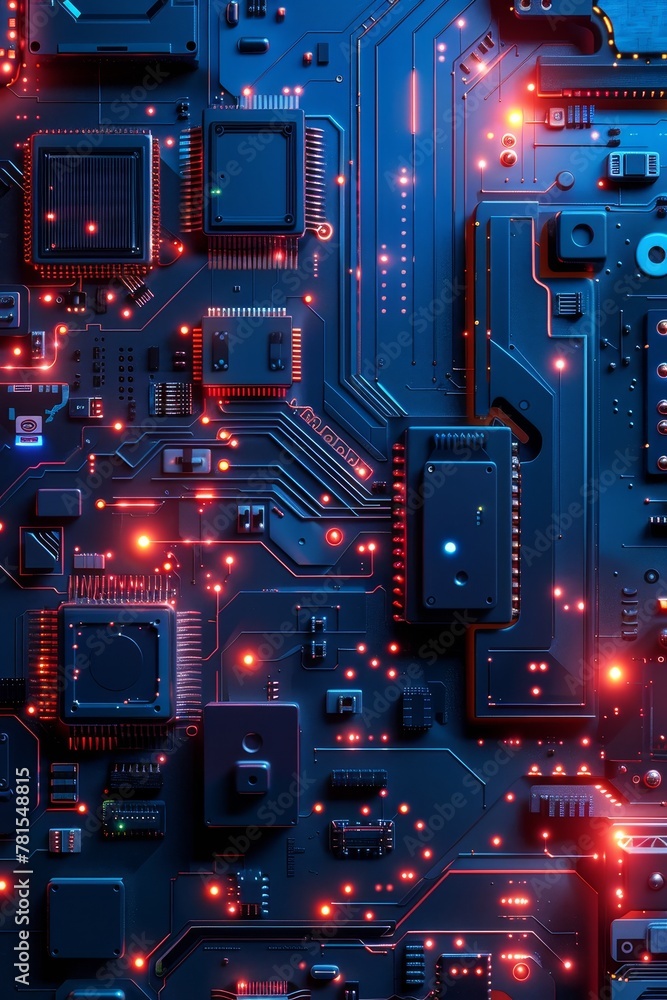 Obraz premium Representation of a technological futuristic