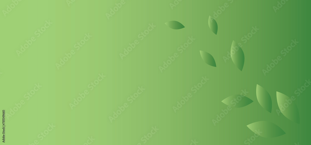 Fototapeta premium light green to dark green gradient , soft glow , retro vibe background template color gradient shine bright light and blowing gradient shadow leaves environmentally sustainable green open template