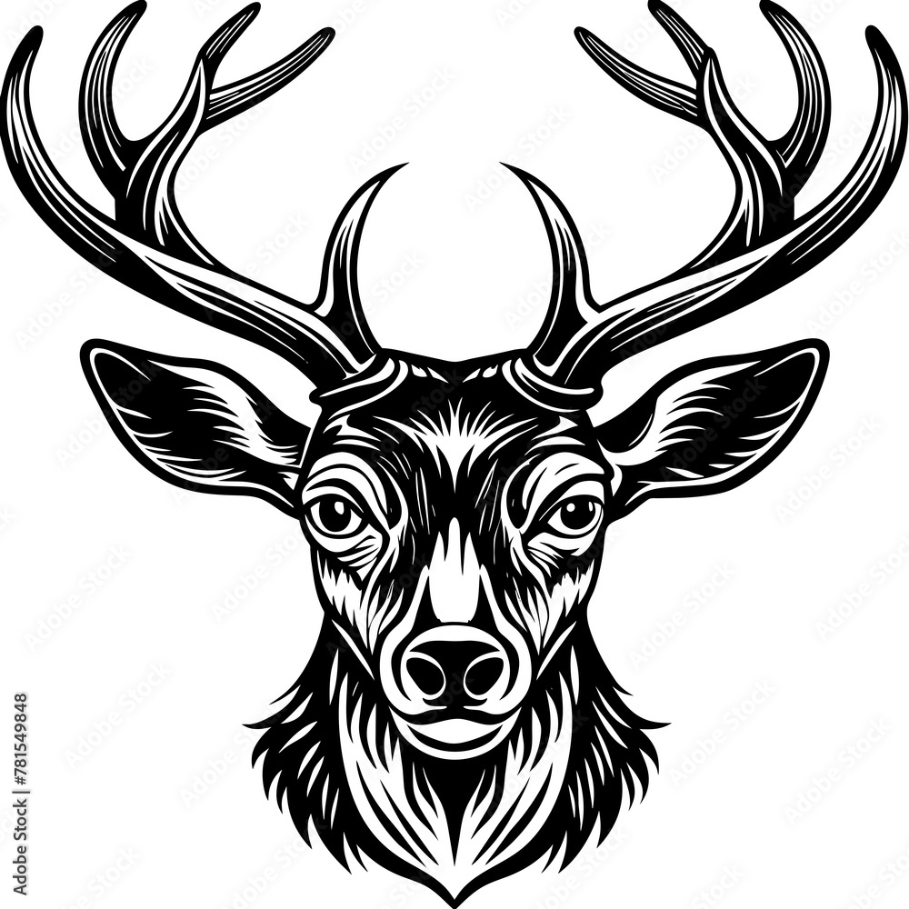 deer head silhouette deer head silhouette