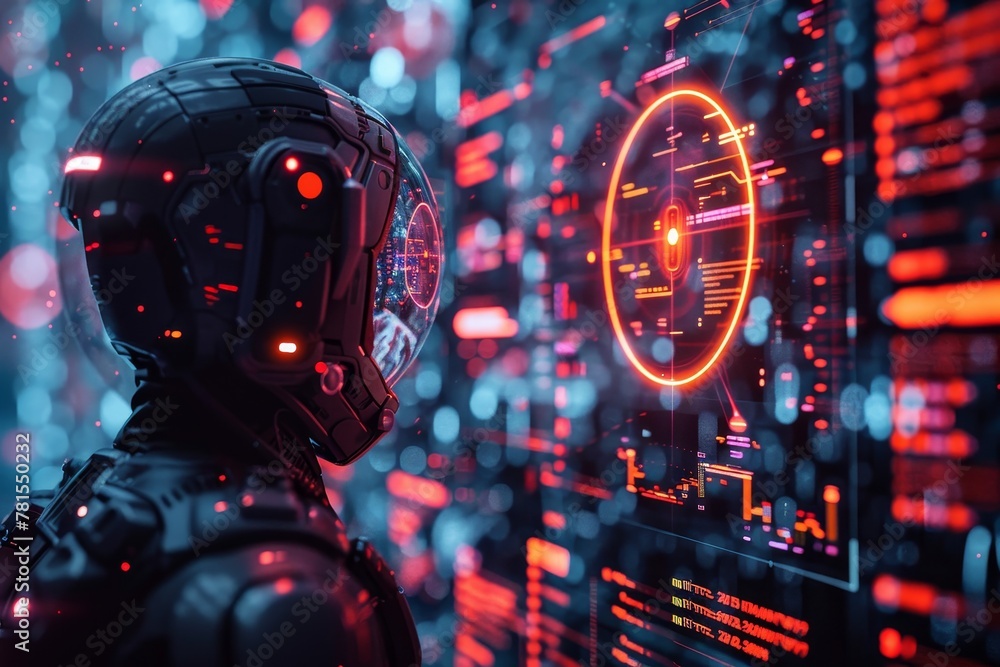Representation of a technological futuristic Representation of a technological futuristic