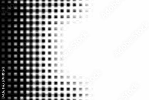 Dot Halftone Gradient Background Circle Grid Background Black White Dotted Wave Pop Art Texture